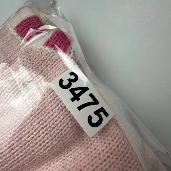 Quacker Factory Sweater Large Pink Fruit Cardigan Short Sleeve Summer Picnic - Picture 12 of 12